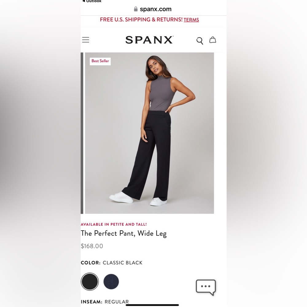 Spanx Perfect Pant Wide Leg. Size M. Very good preowned condition. 🌸